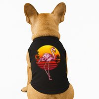 Retro Vintage Flamingo  Doggie Tank