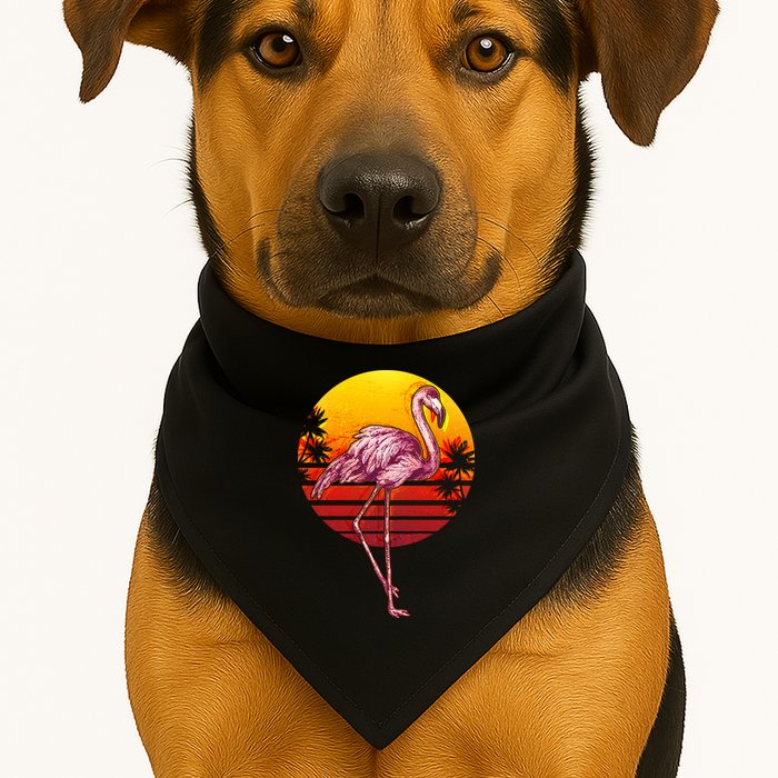 Retro Vintage Flamingo  USA-Made Doggie Bandana