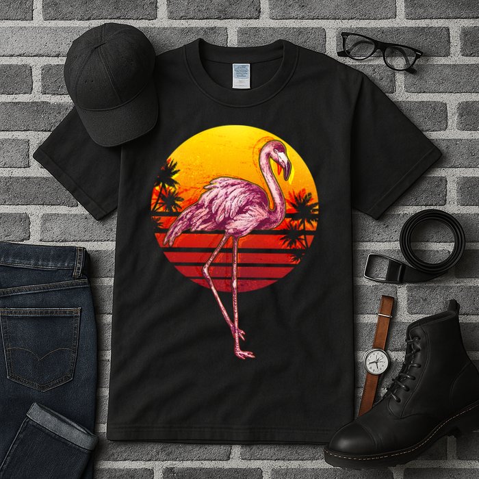 Retro Vintage Flamingo  Tall T-Shirt