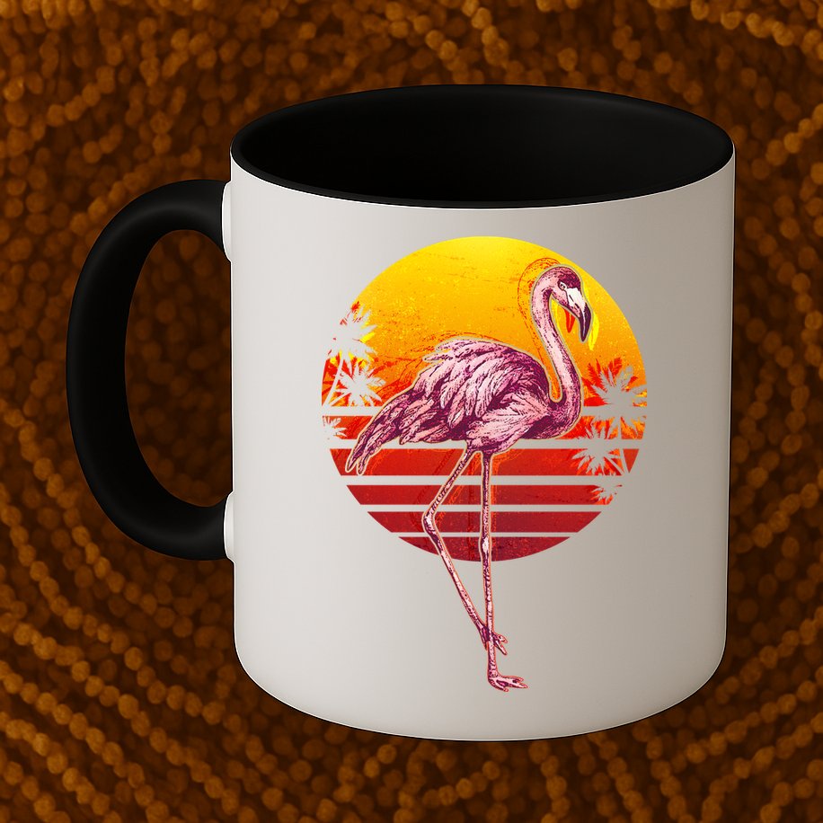Retro Vintage Flamingo  Mug