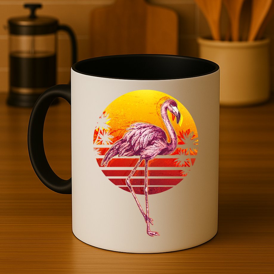 Retro Vintage Flamingo  Mug