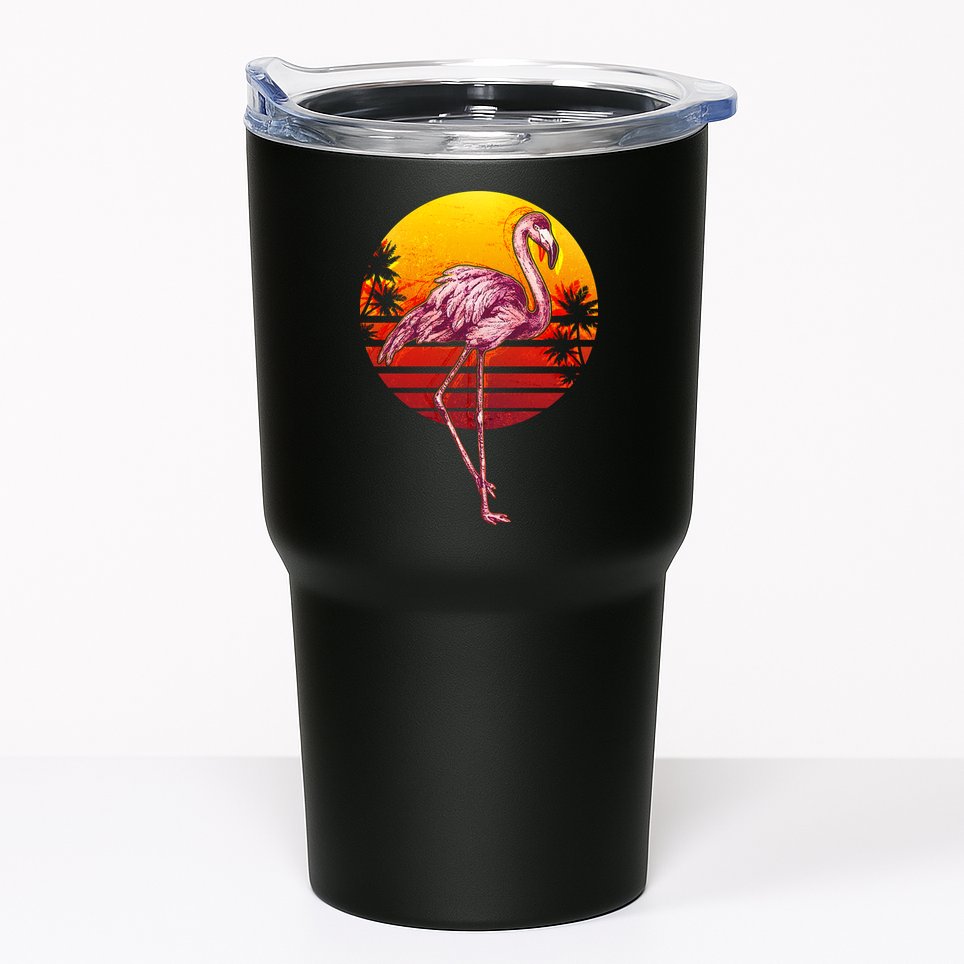 Retro Vintage Flamingo  Tumbler
