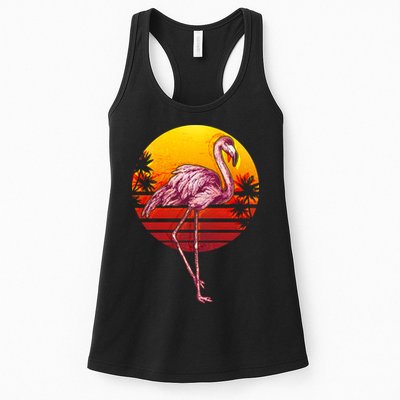 Retro Vintage Flamingo  Womens Tank Top