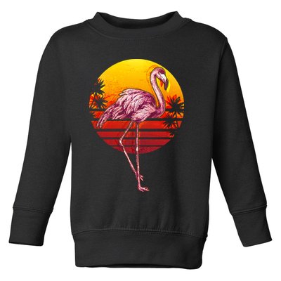 Retro Vintage Flamingo  Toddler Sweatshirt