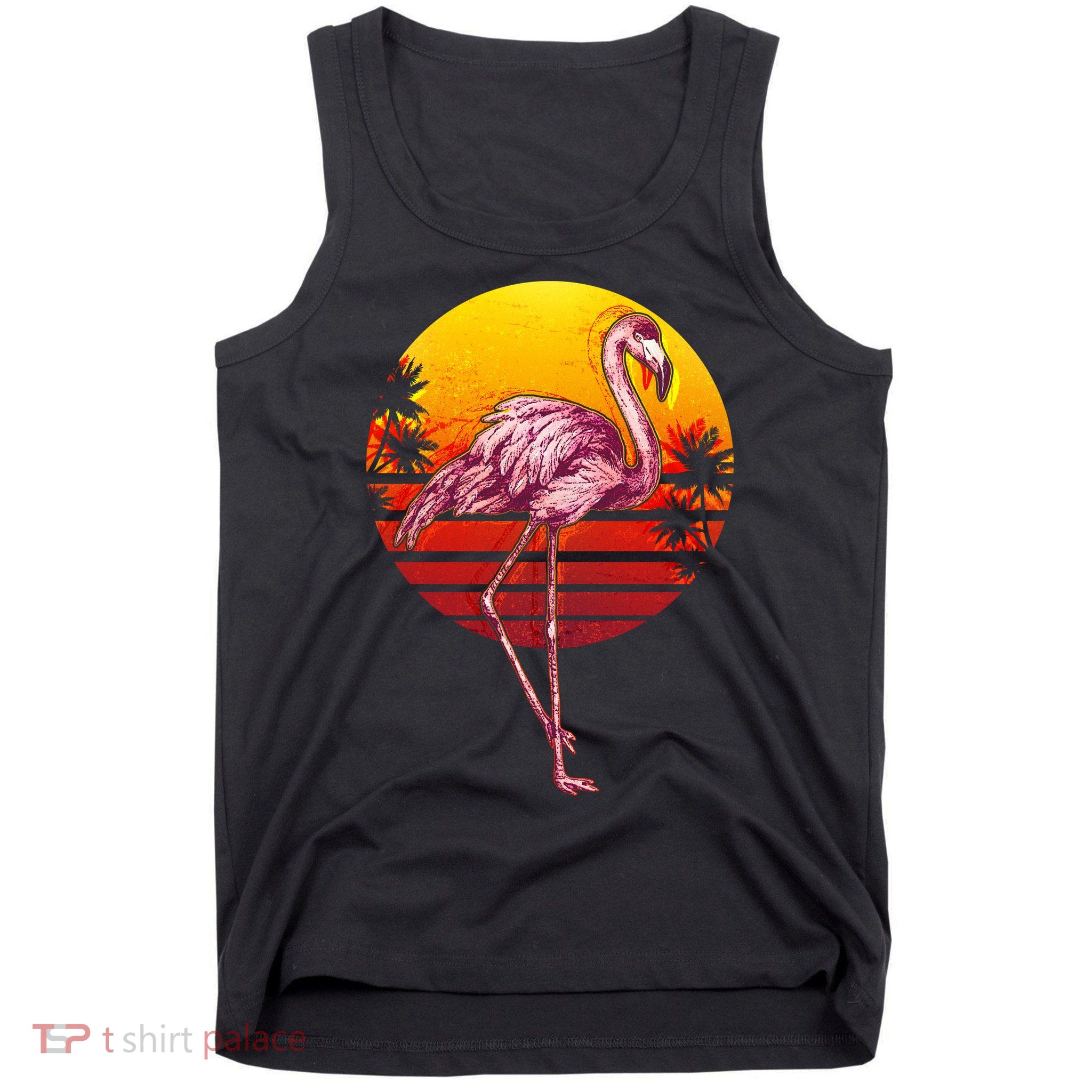 Retro Vintage Flamingo  Tank Top