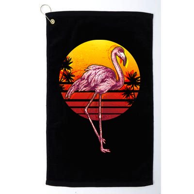 Retro Vintage Flamingo  Golf Towel