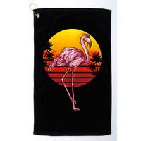 Retro Vintage Flamingo  Golf Towel