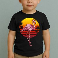 Retro Vintage Flamingo  Toddler T-Shirt