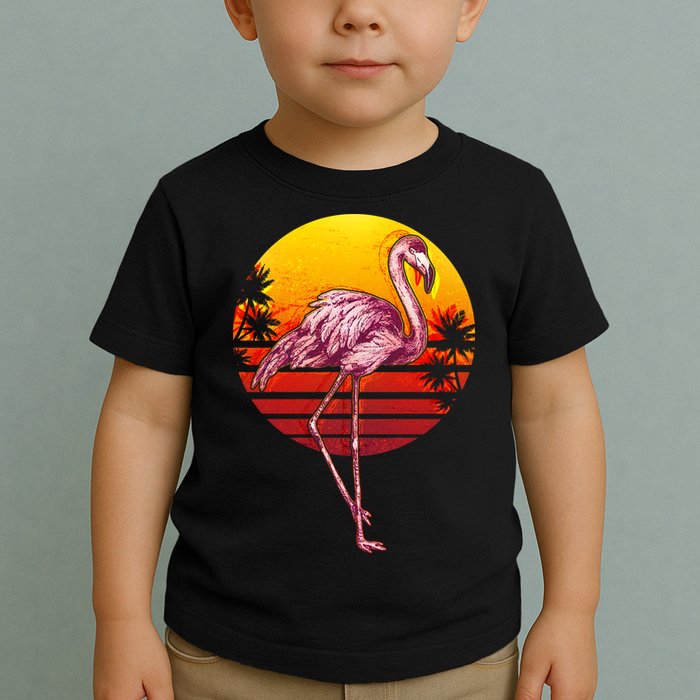 Retro Vintage Flamingo  Toddler T-Shirt