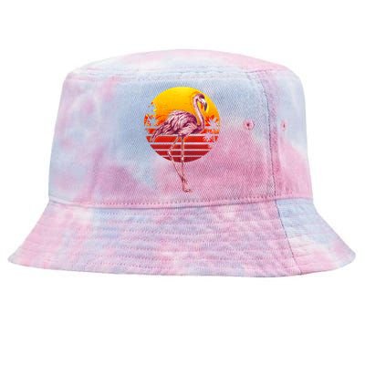 Retro Vintage Flamingo  Tie-Dyed Bucket Hat