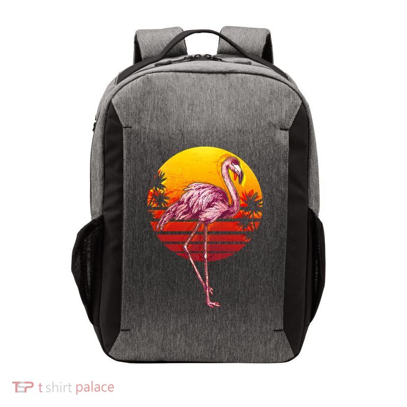 Retro Vintage Flamingo  Vector Backpack