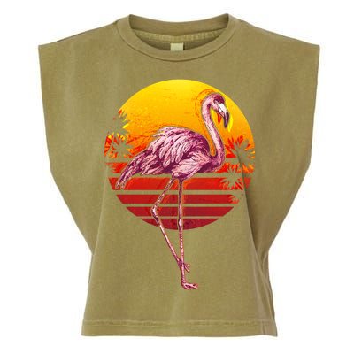 Retro Vintage Flamingo  Garment-Dyed Women's Muscle Tee