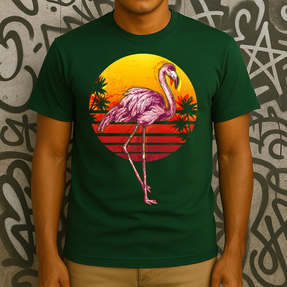 Retro Vintage Flamingo  T-Shirt