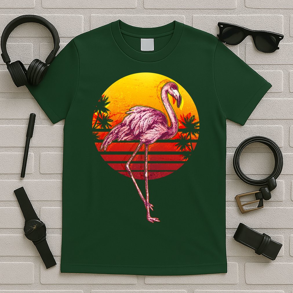 Retro Vintage Flamingo  T-Shirt