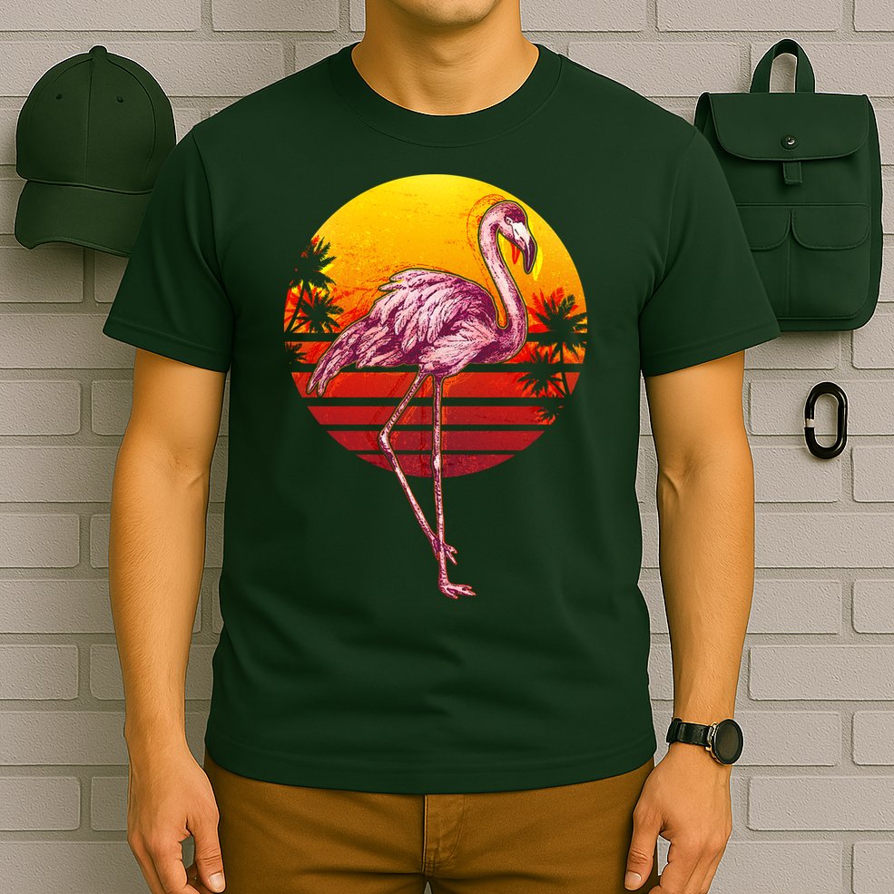 Retro Vintage Flamingo  T-Shirt