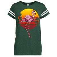 Retro Vintage Flamingo  Enza Ladies Jersey Football T-Shirt