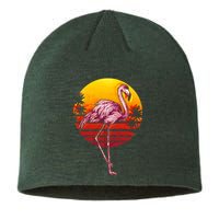 Retro Vintage Flamingo  Sustainable Beanie