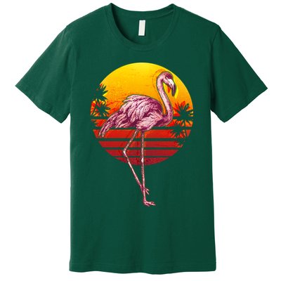 Retro Vintage Flamingo  Premium T-Shirt
