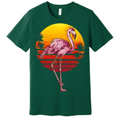 Retro Vintage Flamingo  Premium T-Shirt