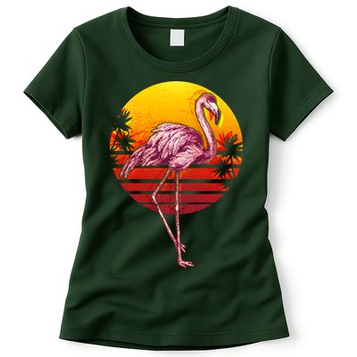 Retro Vintage Flamingo  Womens T-Shirt