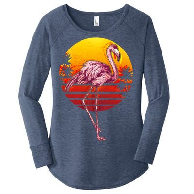 Retro Vintage Flamingo  Women's Perfect Tri Tunic Long Sleeve Shirt