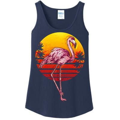 Retro Vintage Flamingo  Ladies Essential Tank