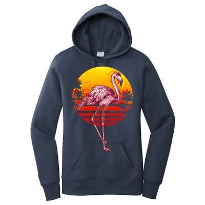 Retro Vintage Flamingo  Women's Pullover Hoodie