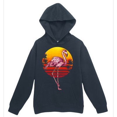 Retro Vintage Flamingo  Urban Pullover Hoodie