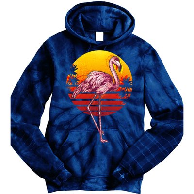 Retro Vintage Flamingo  Tie Dye Hoodie