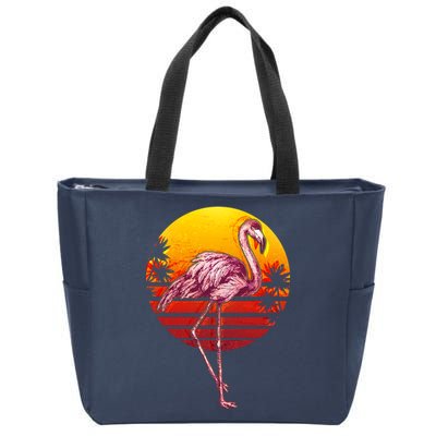 Retro Vintage Flamingo  Zip Tote Bag