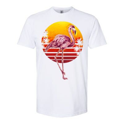 Retro Vintage Flamingo  Softstyle CVC T-Shirt