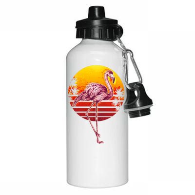 Retro Vintage Flamingo  Aluminum Water Bottle