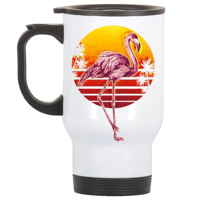 Retro Vintage Flamingo  Stainless Steel Travel Mug