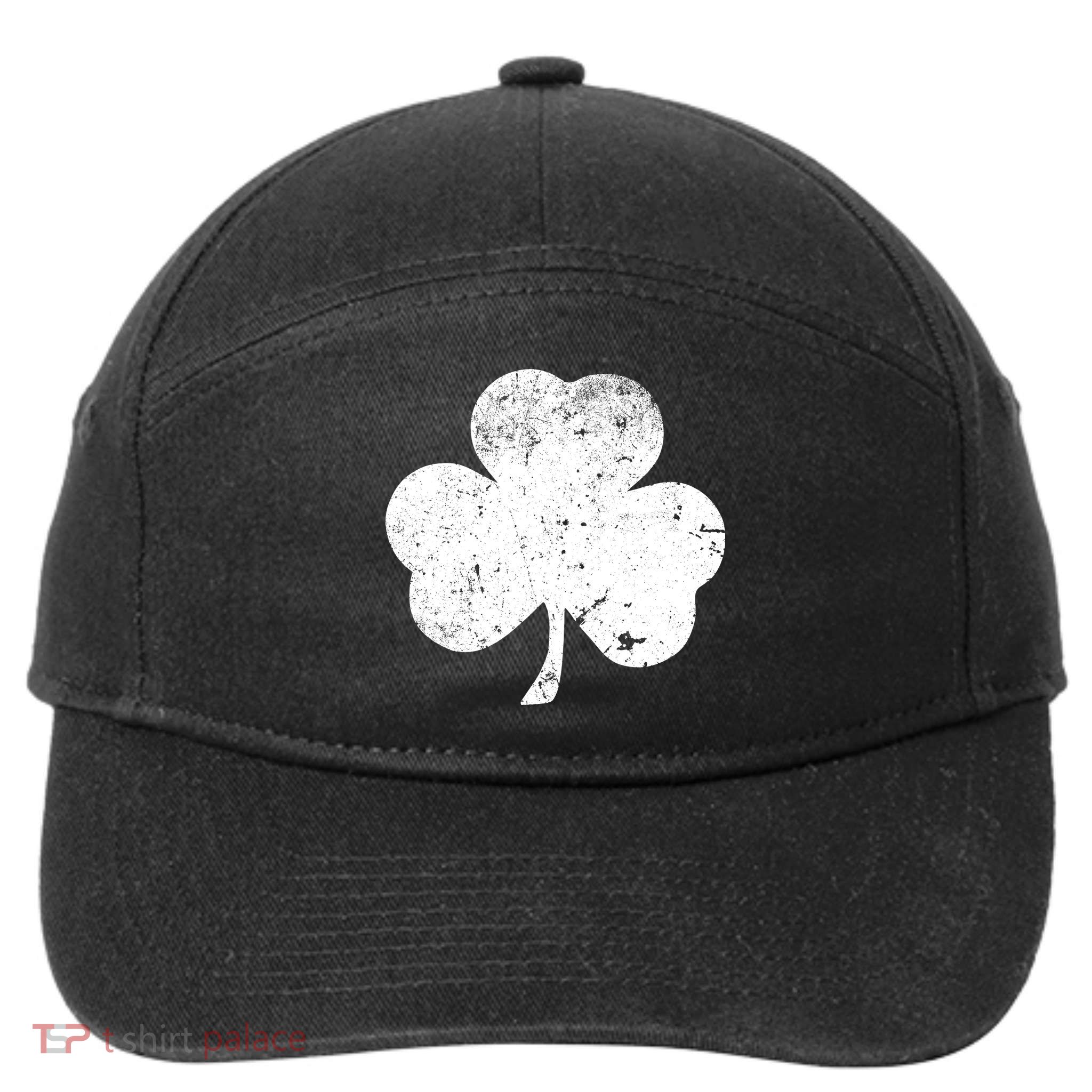Retro Vintage Irish Distressed Shamrock St. Patrick's Day 7-Panel Snapback Hat