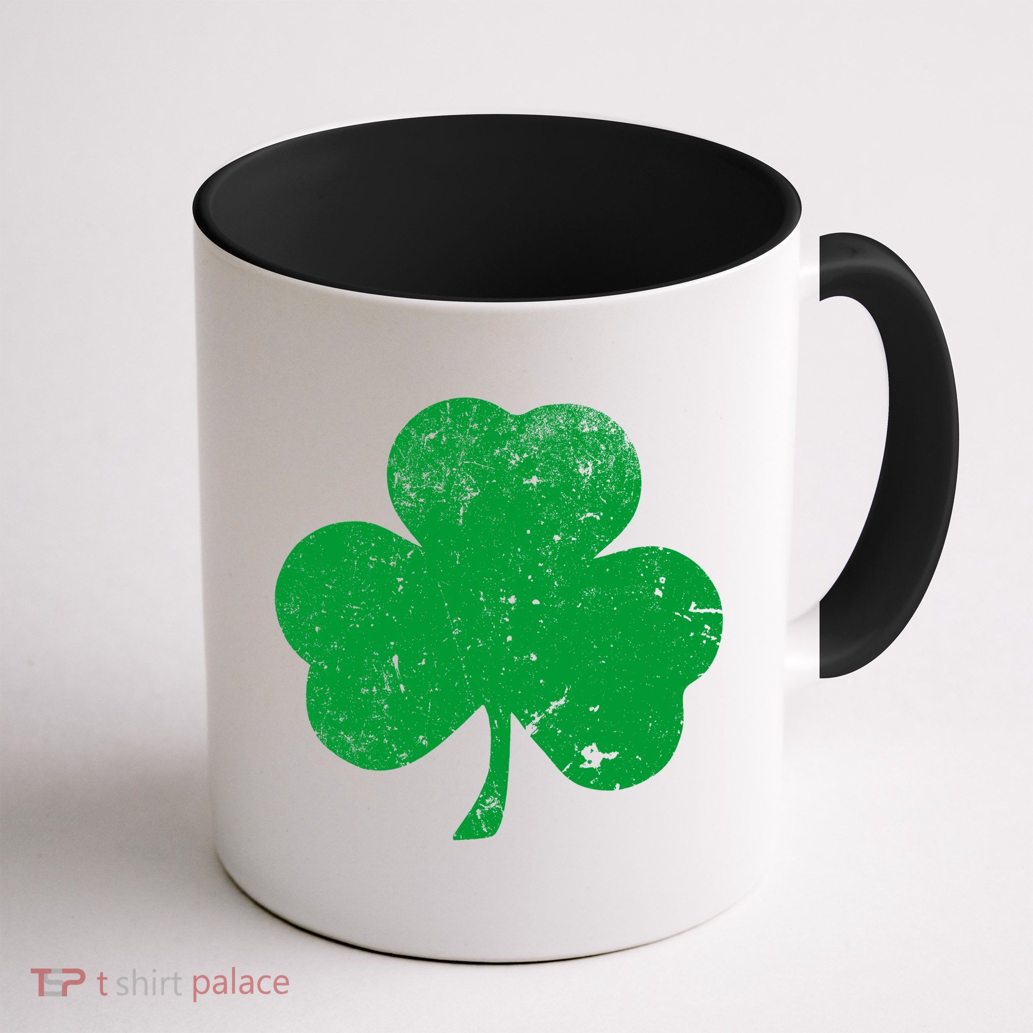 Retro Vintage Irish Distressed Shamrock St. Patrick's Day Mug
