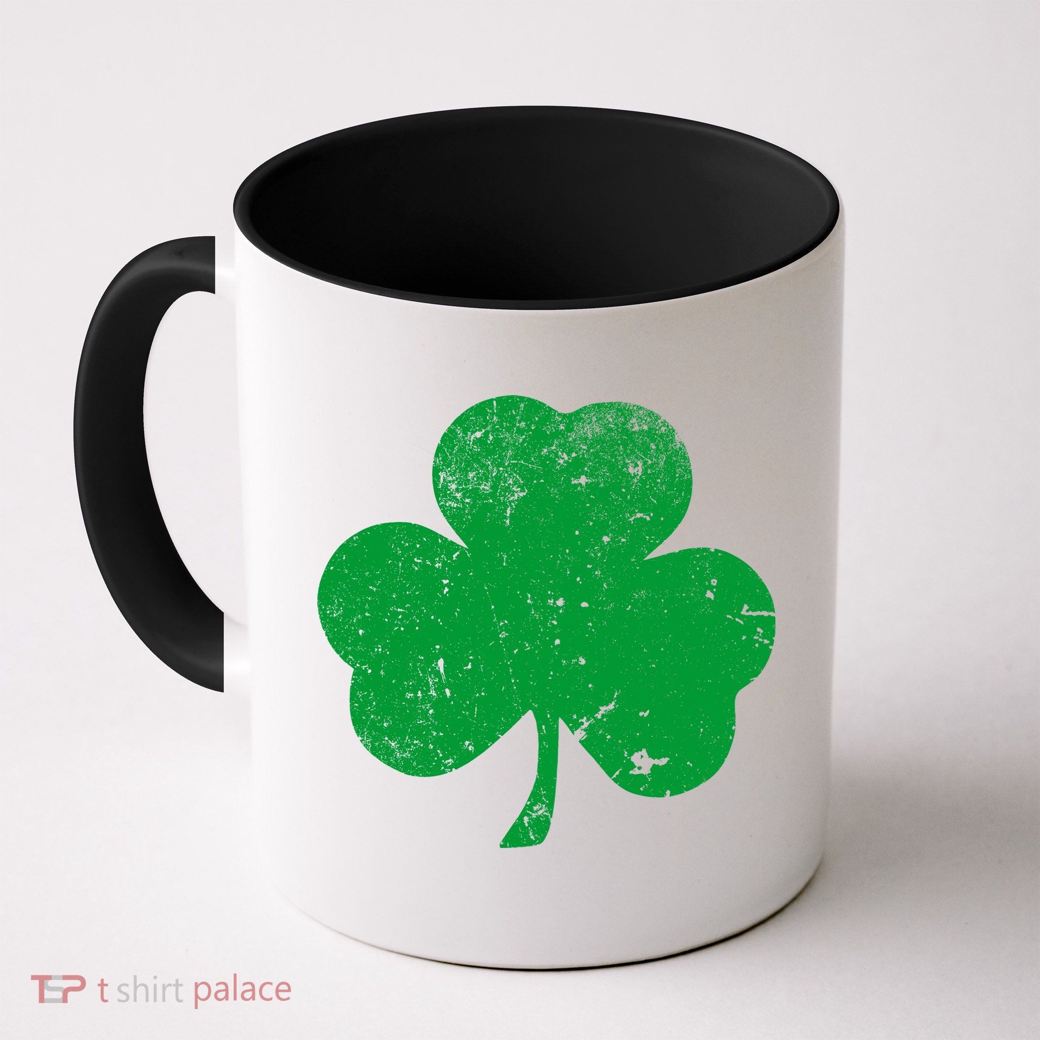 Retro Vintage Irish Distressed Shamrock St. Patrick's Day Mug