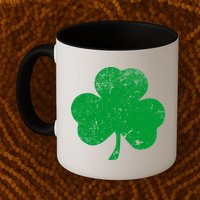 Retro Vintage Irish Distressed Shamrock St. Patrick's Day Mug