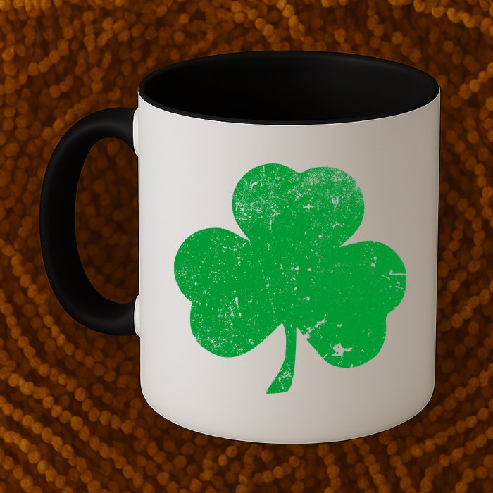 Retro Vintage Irish Distressed Shamrock St. Patrick's Day Mug