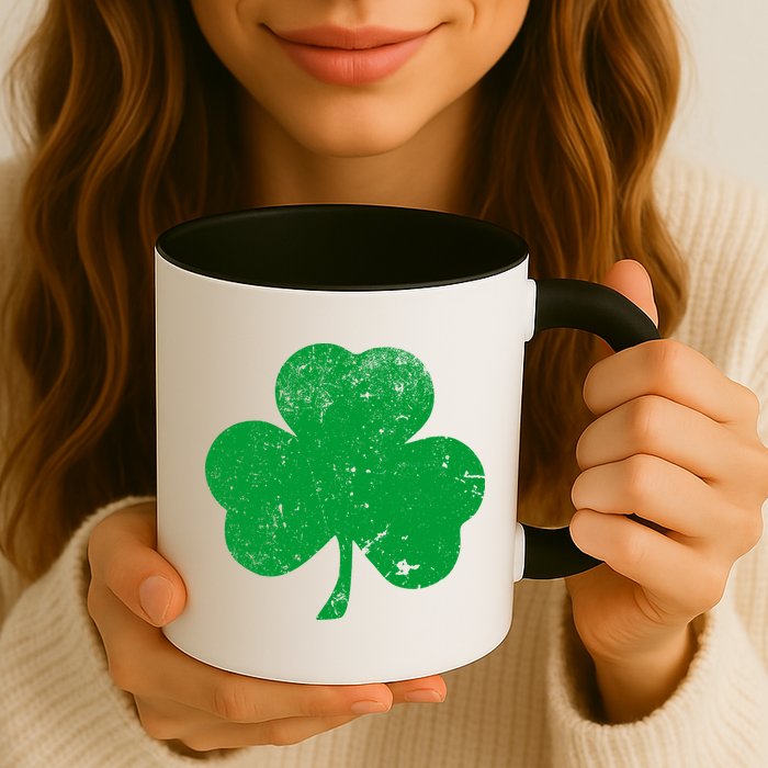 Retro Vintage Irish Distressed Shamrock St. Patrick's Day Mug