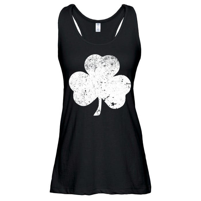 Retro Vintage Irish Distressed Shamrock St. Patrick's Day Ladies Essential Flowy Tank