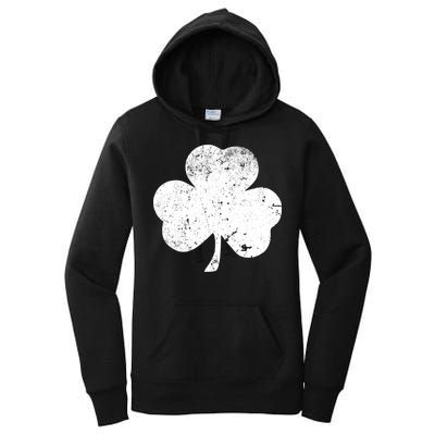 Retro Vintage Irish Distressed Shamrock St. Patrick's Day Women's Pullover Hoodie