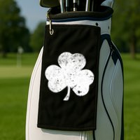 Retro Vintage Irish Distressed Shamrock St. Patrick's Day Golf Towel