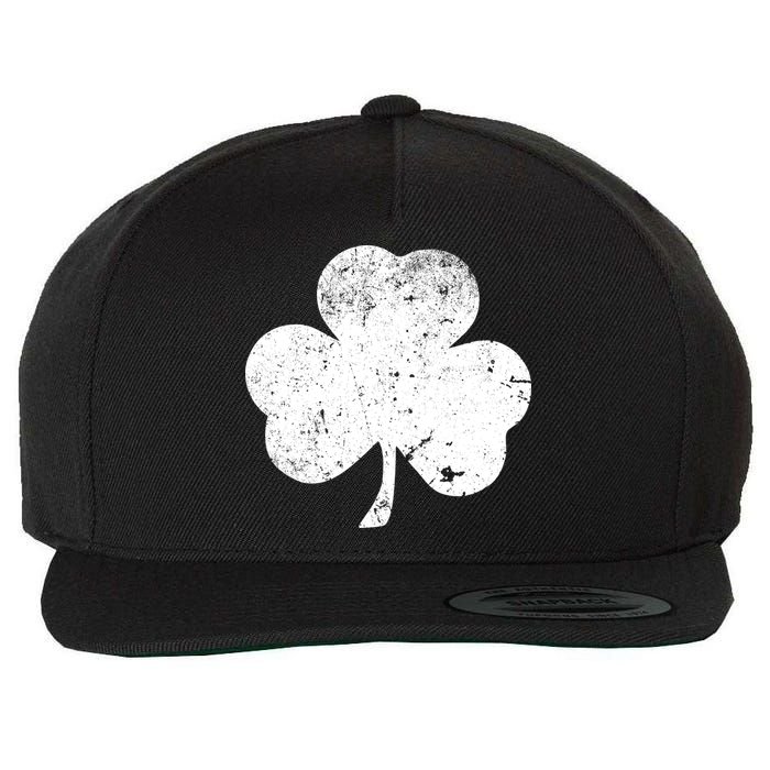 Retro Vintage Irish Distressed Shamrock St. Patrick's Day Wool Snapback Cap