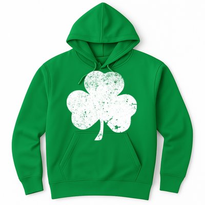 Retro Vintage Irish Distressed Shamrock St. Patrick's Day Hoodie