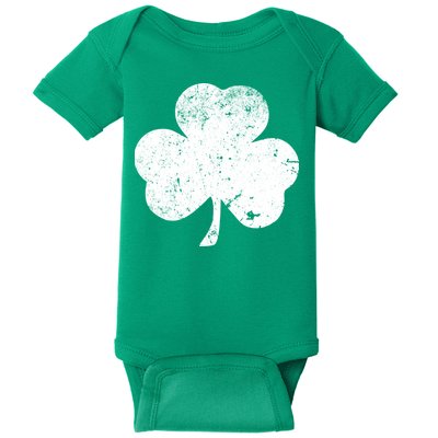 Retro Vintage Irish Distressed Shamrock St. Patrick's Day Baby Bodysuit