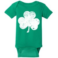 Retro Vintage Irish Distressed Shamrock St. Patrick's Day Baby Bodysuit