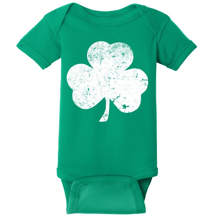 Retro Vintage Irish Distressed Shamrock St. Patrick's Day Baby Bodysuit