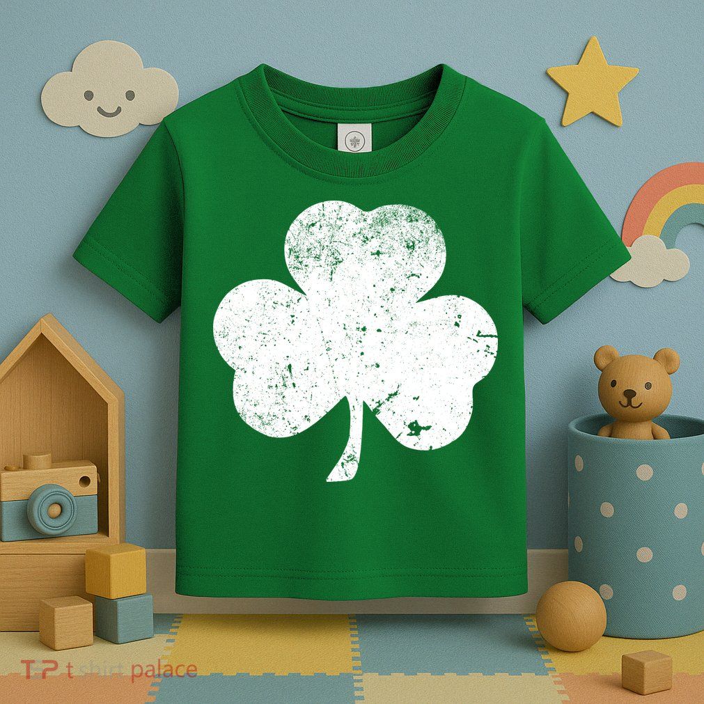 Retro Vintage Irish Distressed Shamrock St. Patrick's Day Toddler T-Shirt