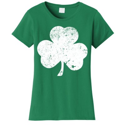 Retro Vintage Irish Distressed Shamrock St. Patrick's Day Women's T-Shirt