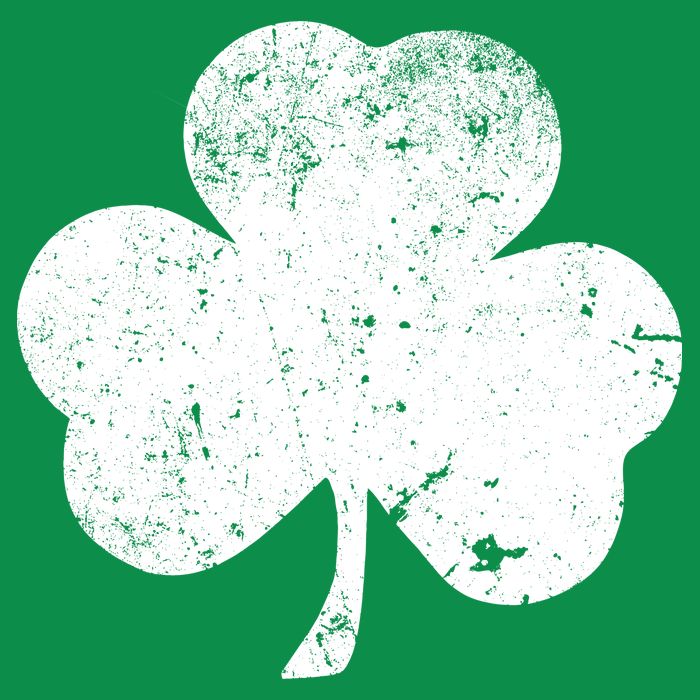 Retro Vintage Irish Distressed Shamrock St. Patrick's Day Womens T-Shirt